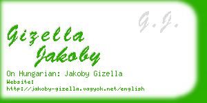 gizella jakoby business card